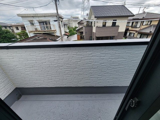 小牧市藤島２丁目　新築戸建　１号棟のバルコニー|暖かな日差しのふりそそぐバルコニー