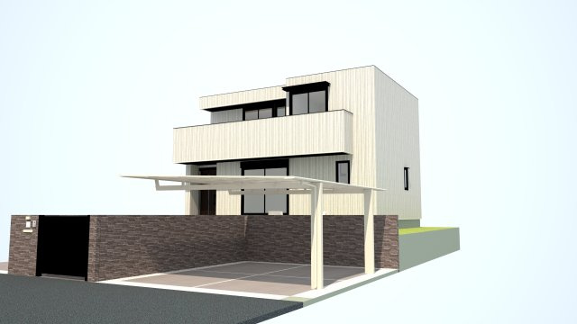 学園東町７丁目　古家付土地の外観パース|参考外観図です。