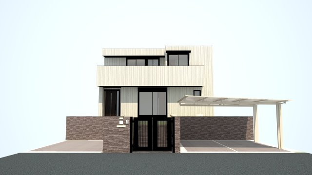 学園東町７丁目　古家付土地の外観パース|参考外観図です。