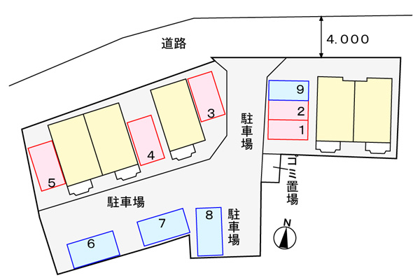 ソレビューフランⅡの区画図