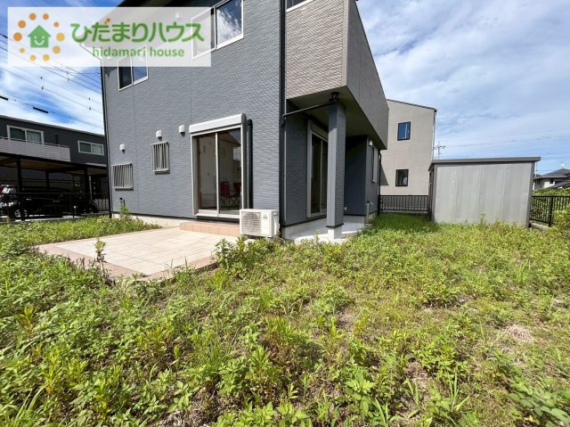 北茨城市磯原町上相田　中古戸建の庭|ウッドデッキを置いてお子様と遊びながら、BBQしたりなんて夢が現実に！！(⌒∇⌒)