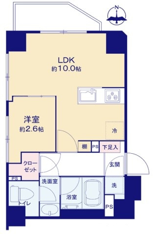 【間取り】 | 菱和パレス池袋駅前 | 南・西の角部屋、陽当たり良好です！
