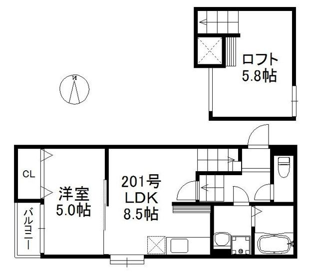 【間取り】 | アットイーズ三苫駅前 | 現況優先。