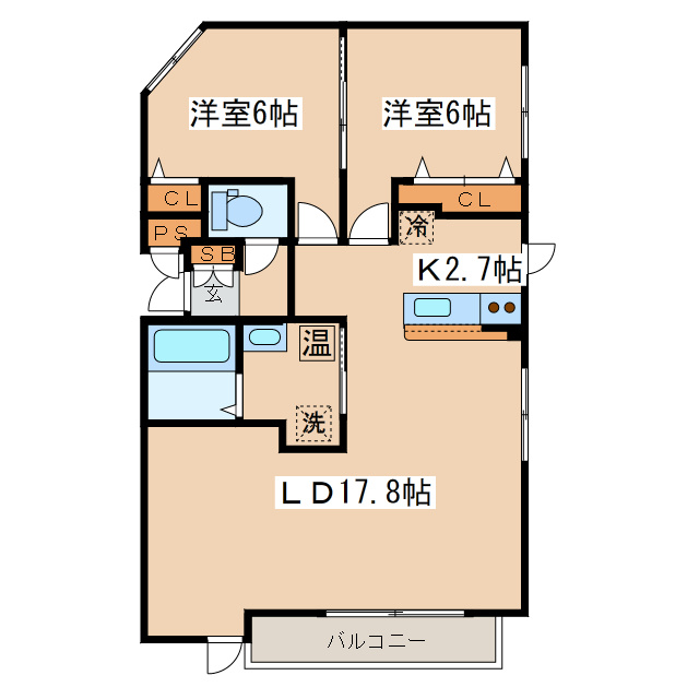 ＢＲＩＳＥ ＳＥＡＳＯＮ双葉テラスの間取り