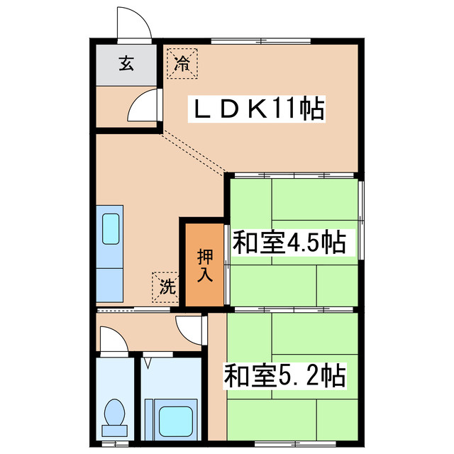 グリーンハイツ（城山）の間取り
