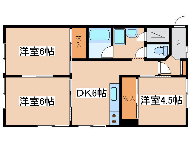 コーポ鶴ヶ岱の間取り