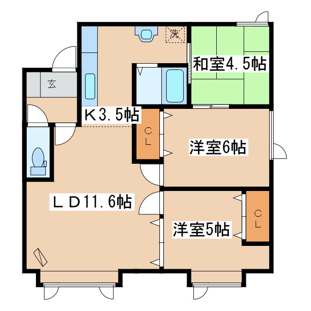 プレイスピア緑ヶ岡Ⅰの間取り