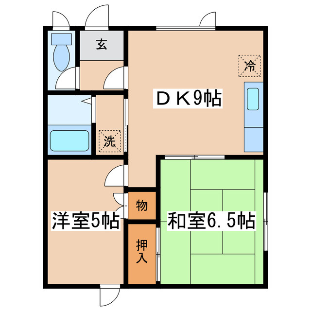 ハイツハラナカ２の間取り