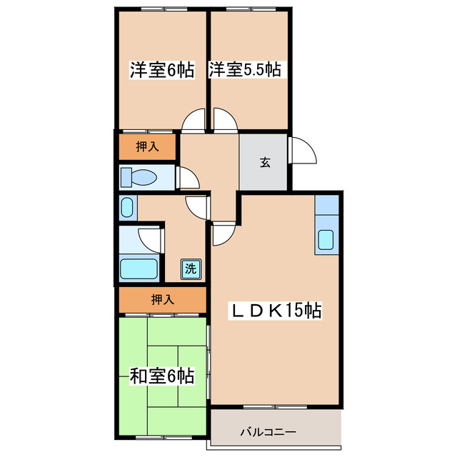 パシフィックマンションりんこうⅡの間取り