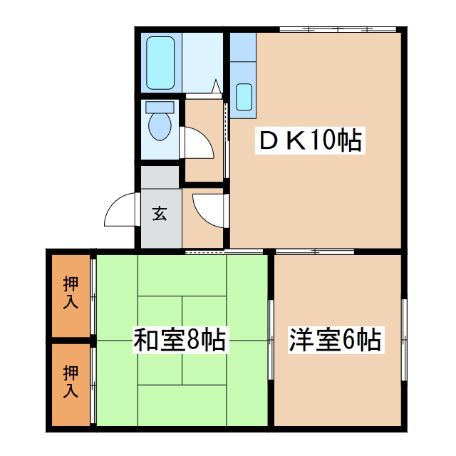 ハイツ共栄Ⅱの間取り