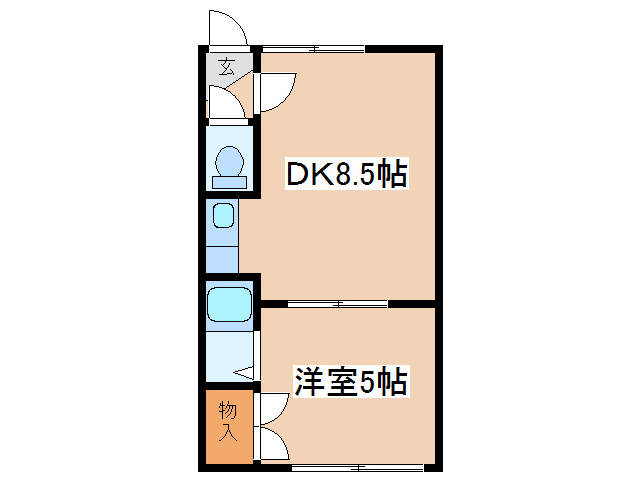 ハイツ中村Ｂの間取り