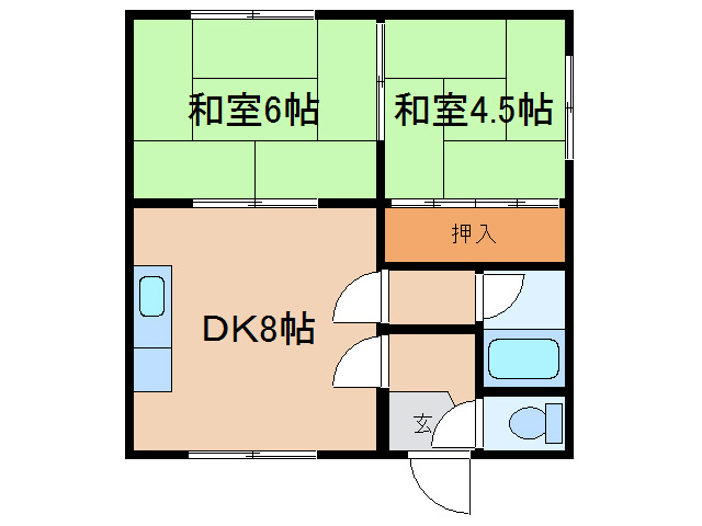 ハイツきくち（紫雲台）の間取り