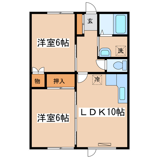 ハイツ藤の間取り