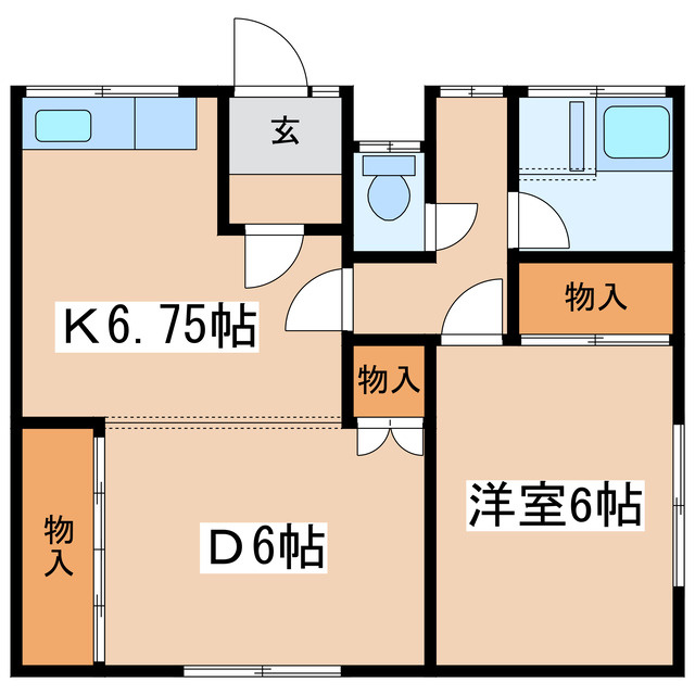 片渕マンションの間取り