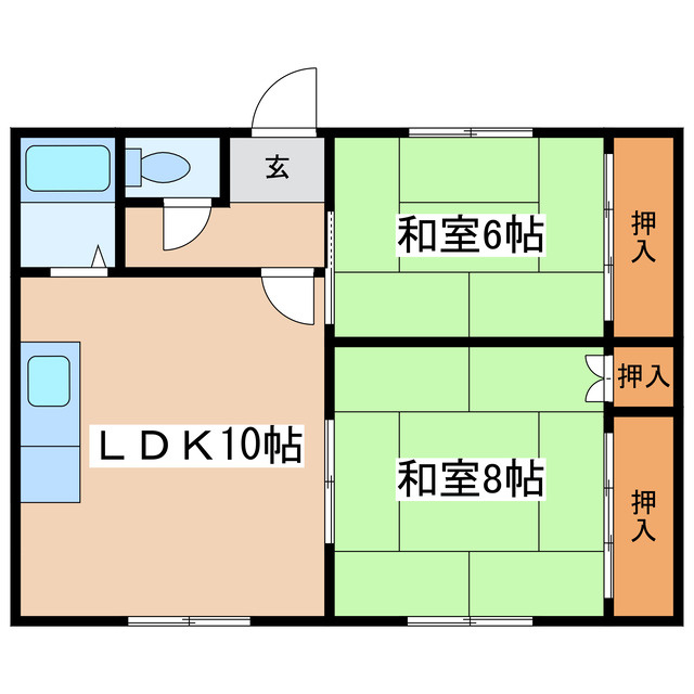 望洋ハイツの間取り