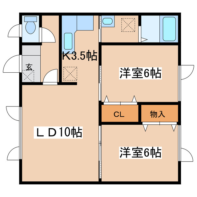 コーポパークサイドの間取り