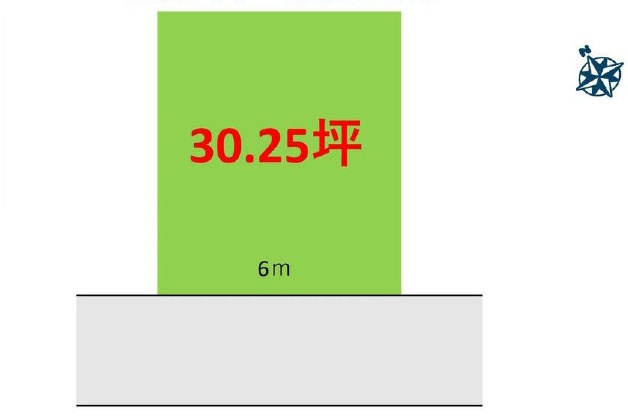 敷地面積30.25坪　売地　川越市大塚新町