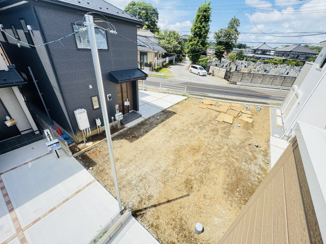 柏市増尾４丁目新築戸建【土小学校：6分】の展望|バルコニーより道路側眺望（協定道路舗装予定）