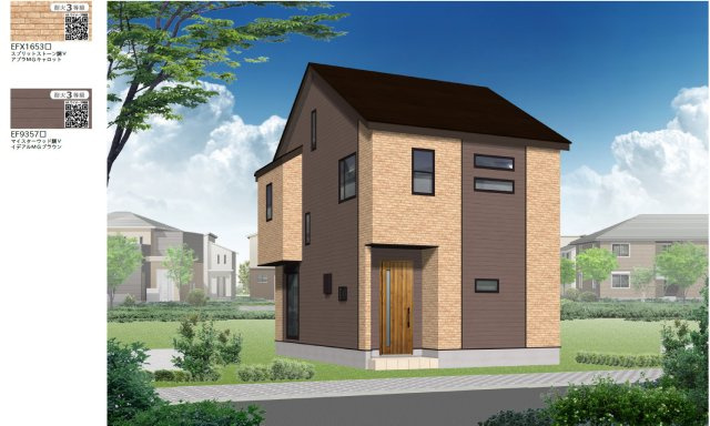 所沢新町新築戸建の外観パース