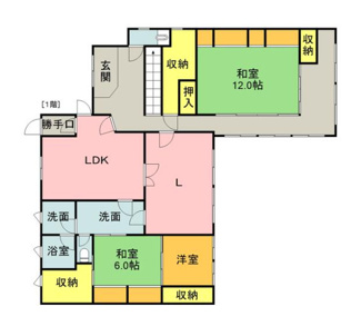 【間取り】 | 福岡県田川郡福智町金田 | 1F