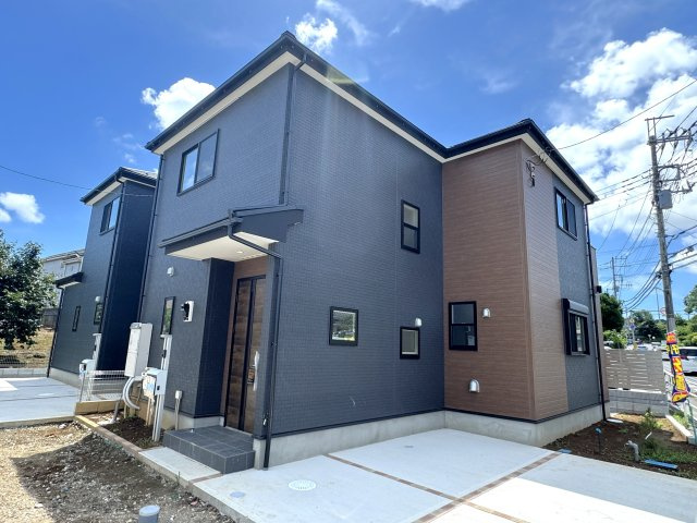 柏市増尾４丁目新築戸建【土小学校：6分】の外観|4号棟外観・完成済み内覧可能です！