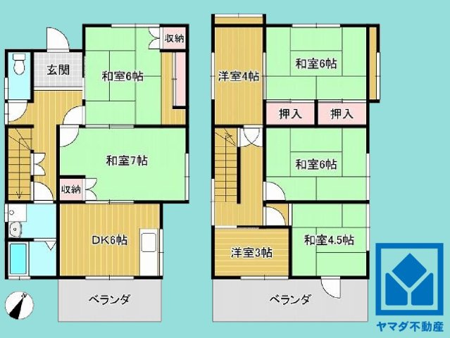 宇治市宇治野神の間取り