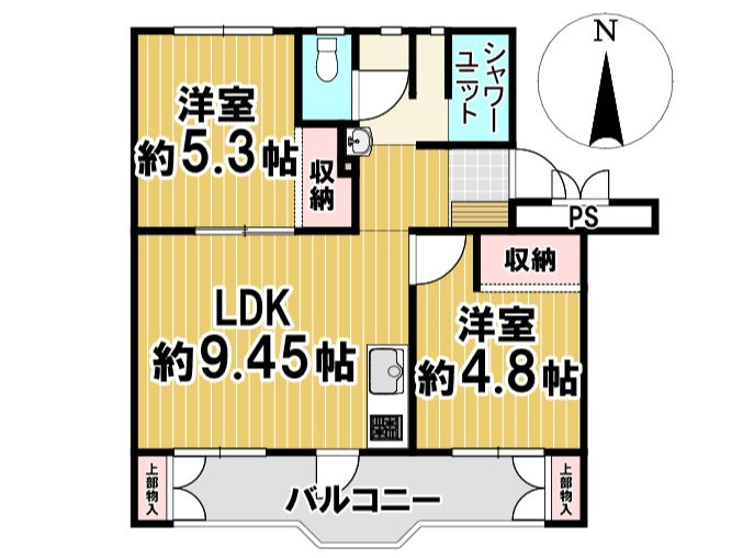 《オーナーチェンジ》多の津住宅団地5棟の間取り|※間取図と現況が異なる場合には、現況を優先いたします