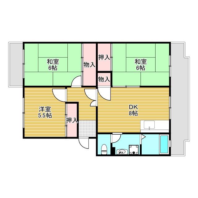 パストラル菅原Ⅱの間取り