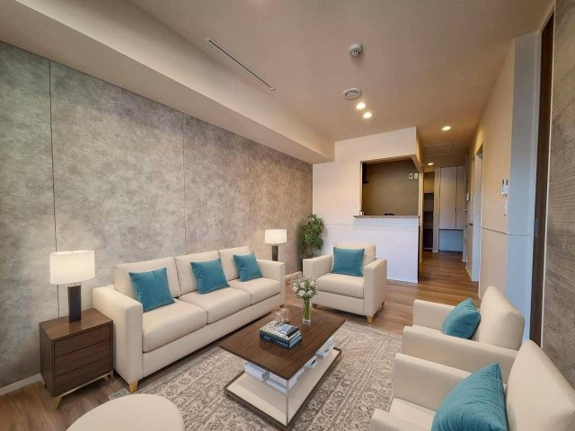 プレミアメゾンの居間・リビング|★リビングダイニング★※モデルルームのため、家具は付きません※