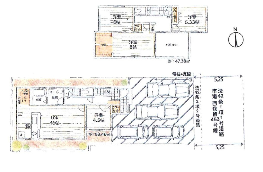 あきる野市牛沼の新築一戸建の間取り|7号棟間取り図