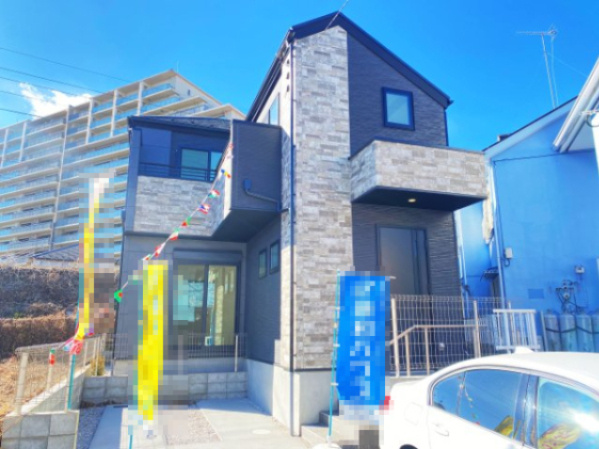 『八王子市新築戸建て』八王子市子安町1-55-2【仲介手数料無料】　２期の外観|～仲介手数料無料☆八王子ひなた不動産～八王子市子安町　新築戸建て