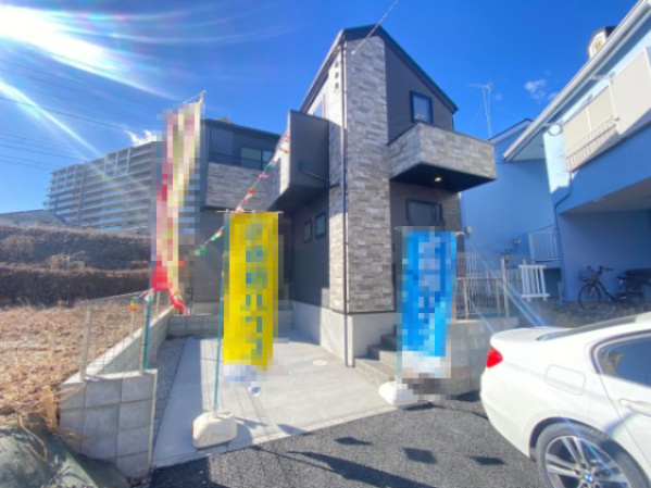 『八王子市新築戸建て』八王子市子安町1-55-2【仲介手数料無料】　２期の外観|～仲介手数料無料☆八王子ひなた不動産～八王子市子安町　新築戸建て