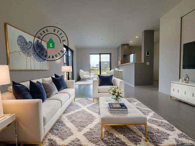 合志市合生第4-1棟（1号棟）　の内観：施工例|明るく開放的なリビングダイニングは豊かな陽光が注ぎ込み、やすらぎの空間を演出してくれます。ご家族で楽しいひとときをお過ごし下さい。※家具はCGを合成したものです。