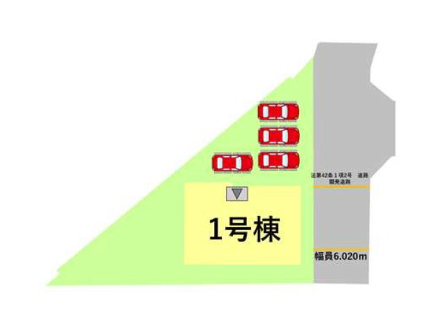 合志市合生第4-1棟（1号棟）　の区画図|配置図（1号棟）