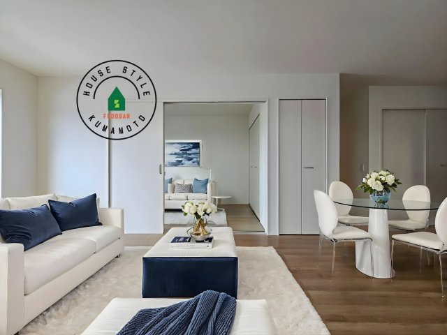 菊池郡大津町大字森第1-3棟（11号棟）　の居間・リビング|明るく開放的なリビングダイニングは豊かな陽光が注ぎ込み、やすらぎの空間を演出してくれます。ご家族で楽しいひとときをお過ごし下さい。※家具はCGを合成したものです。