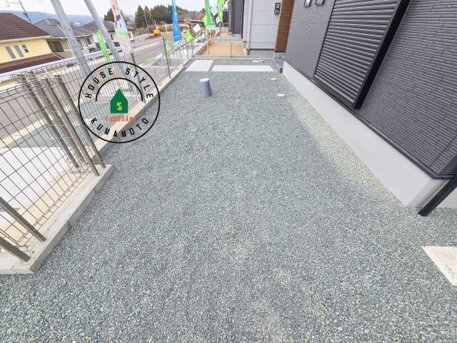 菊池郡大津町大字森第1-3棟（11号棟）　の庭|お庭で自由な時間を過ごせます。