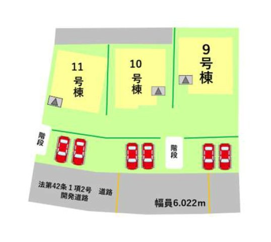 菊池郡大津町大字森第1-3棟（11号棟）　の区画図|配置図（11号棟）