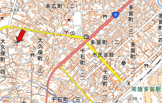 日立市　1棟アパートの地図