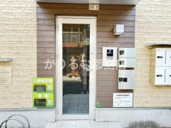 大阪市城東区野江３丁目のアパートのエントランス