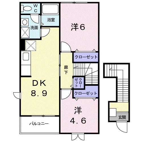 ボン　マルシェ　ドゥの間取り