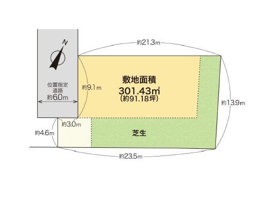 吹上車坂分譲地（7号地）の土地図