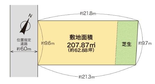 吹上車坂分譲地（6号地）の土地図