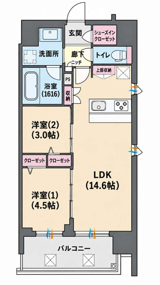 【間取り】 | スプランディッド本町グラン