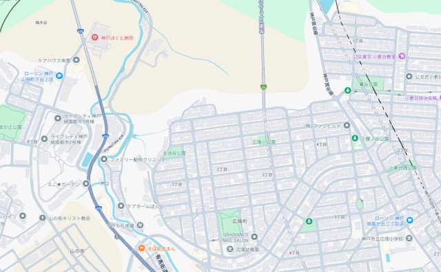 神戸市北区広陵町　第24期　新築一戸建ての地図