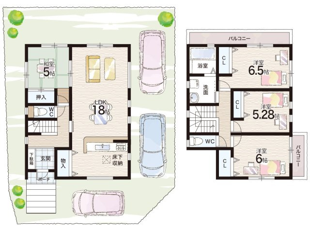 神戸市北区広陵町　第24期　新築一戸建ての間取り