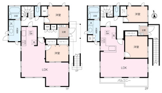 ２LDK＋２LDKの二世帯住宅です！分離可能なので、賃貸併用住宅としてもご検討いただけます！