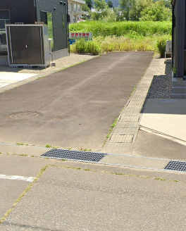 勝山市滝波町４丁目　分譲地③の前面道路含む現地写真