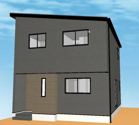 フォレクス大島　A号棟の外観パース