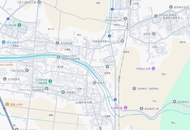木津川市山城町平尾東黒部　第2期　新築一戸建ての地図