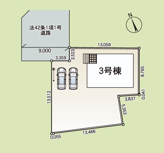 土浦市荒川沖西第4　新築戸建の区画図